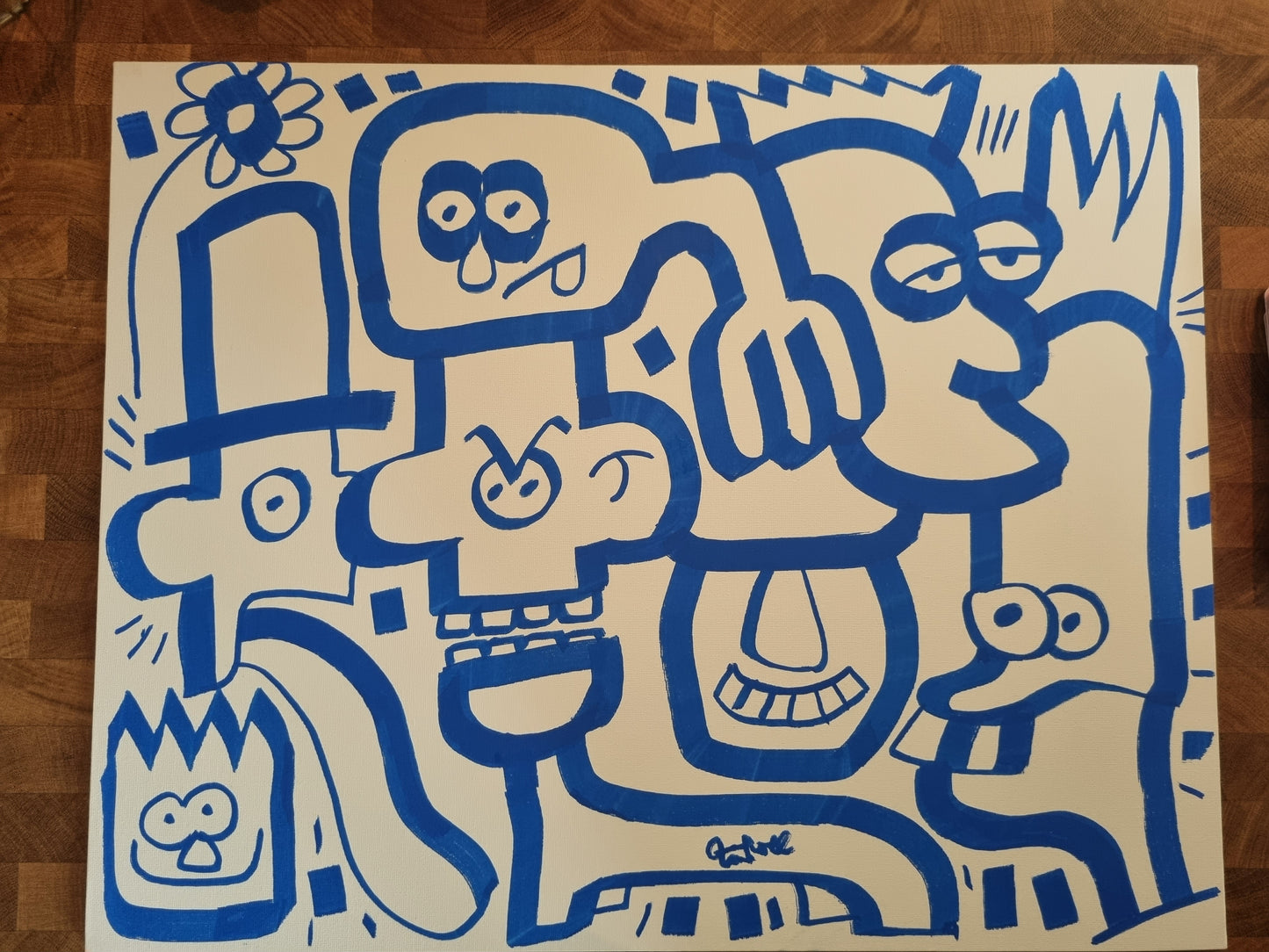 Doodle on canvas