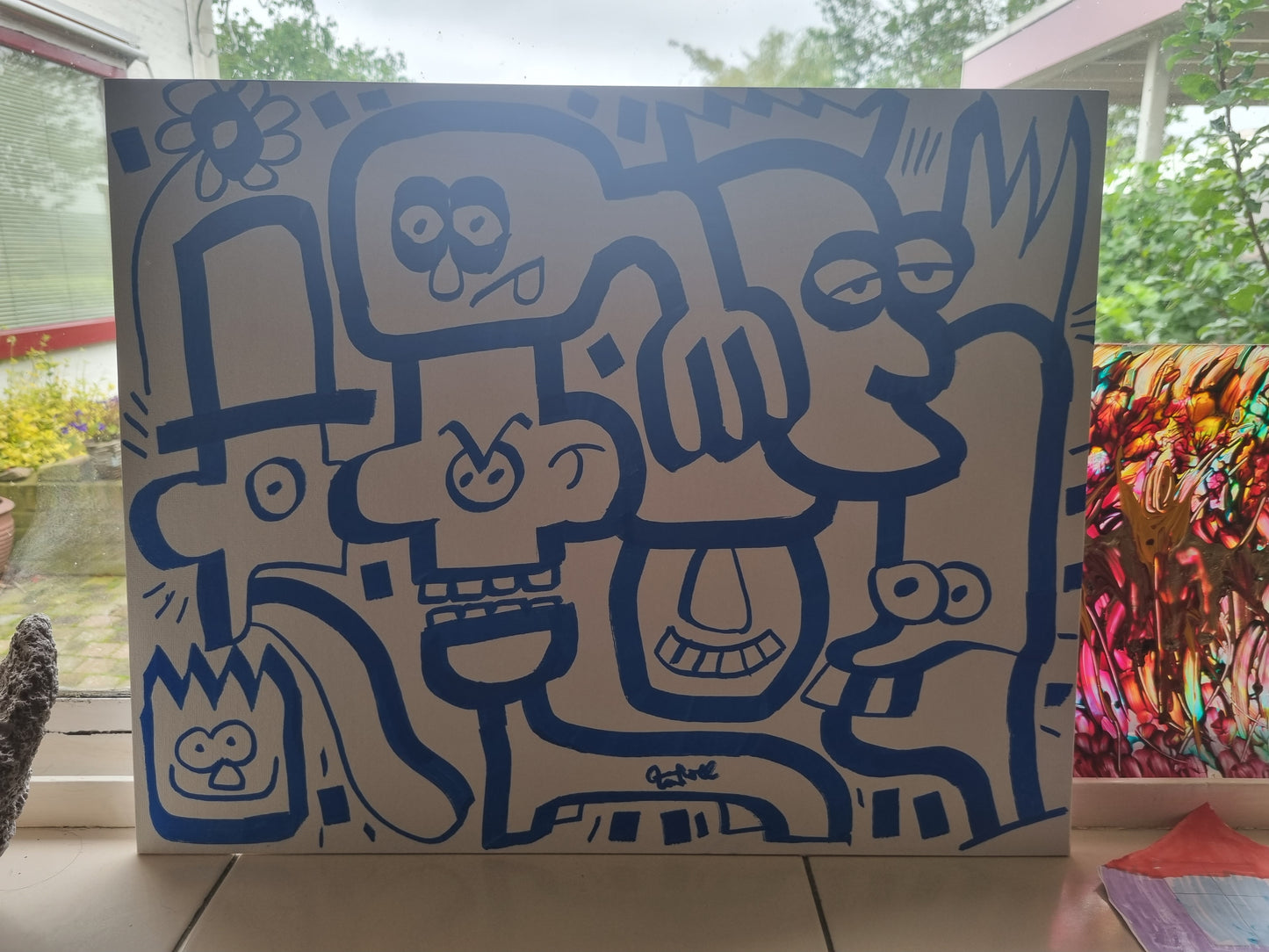 Doodle on canvas